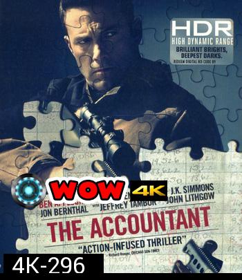 4K - The Accountant (2016) อัจฉริยะคนบัญชีเพชฌฆาต - แผ่นหนัง 4K UHD